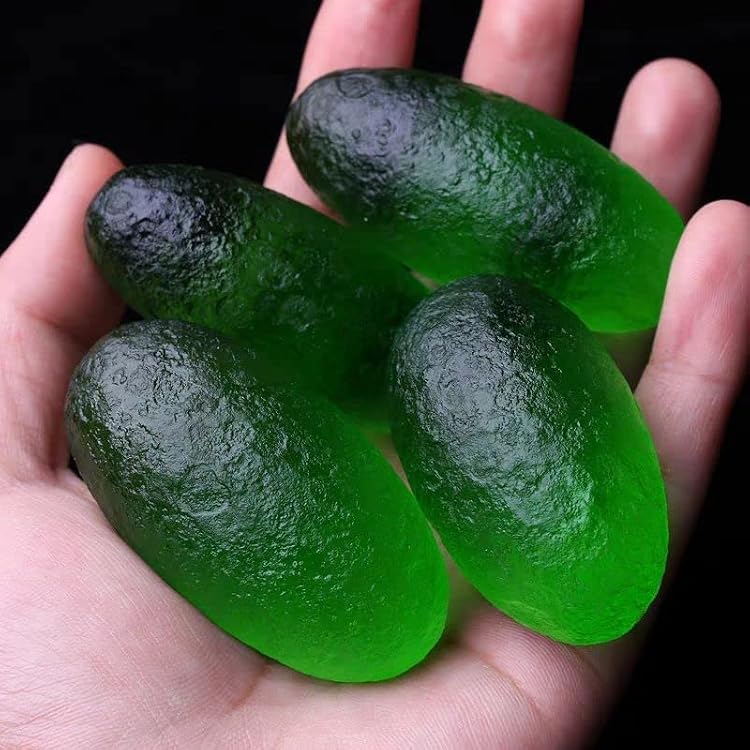 Green Meteorite GEM MOLDAVITE Glass Czech Fall Rough Aerolite Crystal Energy Stone Size : 71-75g