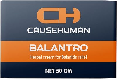 CAUSEHUMAN Balantro - Fast-Acting Balanitis Treatment Cream | All-Natural | Long Lasting | Relief from Inflammation, Painful Urination, Itch & Redness | 1.69 fl oz | Lasts 30 Days