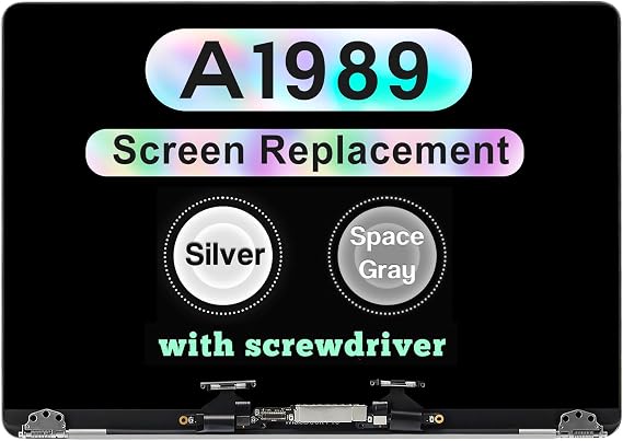 13.3" New Screen Replacement for MacBook Pro A1989 A2159 A2251 A2289 Late 2018 Mid 2019 EMC 3214 EMC 3358 EMC 3301 LCD Screen Retina Display Full Assembly (Gray)