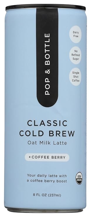 Pop And Bottle, Latte Oat Milk Classic Antioxidants, 10.5 Fl Oz
