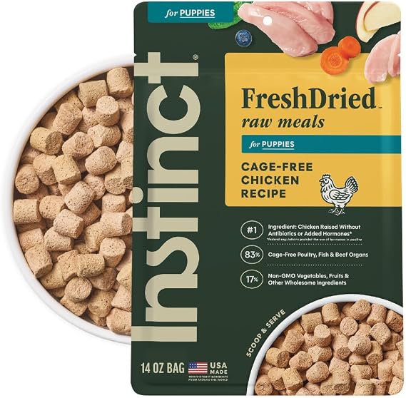 Instinct Freeze Dried Meals, Natural Dog Food, Cage-Free Chicken, 14 oz Bag