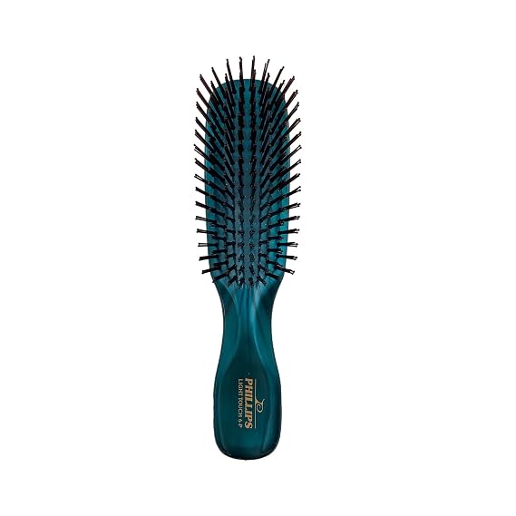 Phillips Brush Emerald Light Touch 6-P Hair Brush - Part of the Gem Collection (Petite sized)
