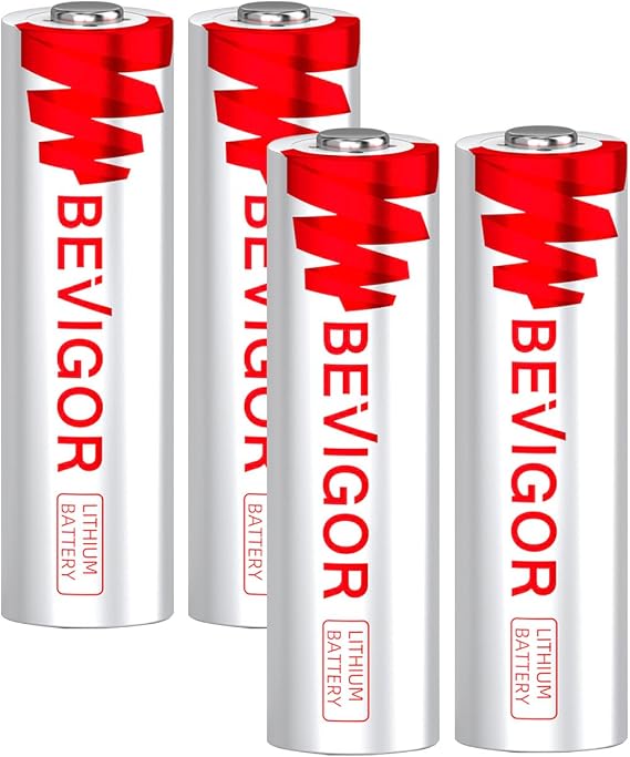 BEVIGOR Lithium AA Batteries 4 Pack, 1.5V 3000mAh Longer Lasting Double AA BatteryNon-Rechargeable