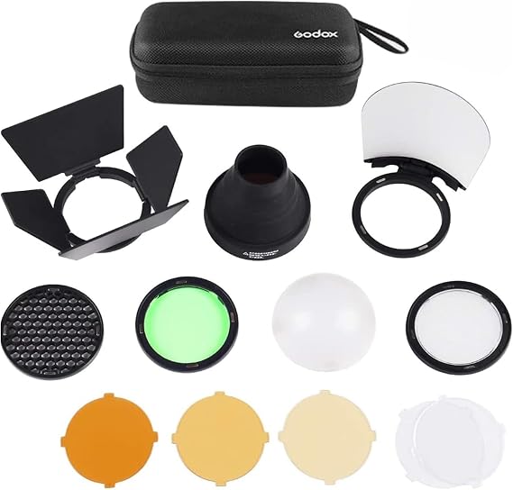 GODOX AK-R1 Accessories Kit for GODOX V100 / V1 Pro / V1 / AD100Pro and H200R Round Flash Head to Godox AD200Pro II / AD200Pro / AD200 | Combine with Godox H200R Flash Head to AD200 AD200Pro AD200 Pro II Pocket Strobe