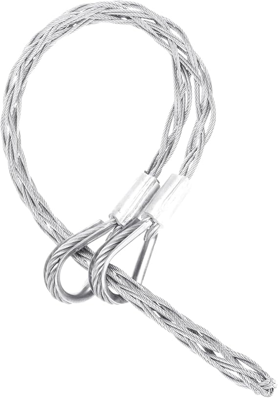 MECCANIXITY 37-50mm OD Cable Pulling Socks Grip 0.8m Double Head Side Pull Wire Mesh Puller Socks Grip Galvanized Steel Wire Pulling Tools