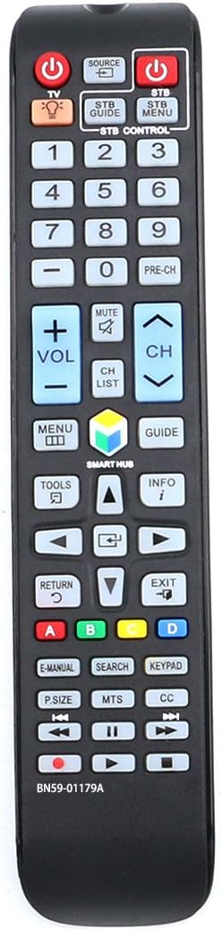 BN59-01179A Replace Remote Control fit for Samsung TV UN40H5500AF UN55H6350 | UN40H5500AFXZA UN40H6350AF UN32H5500AF UN32H5500AFXZA UN32H6350AF UN32H6350AFXZA UN39H5204AF UN39H5204AFXZA UN65H6300AF