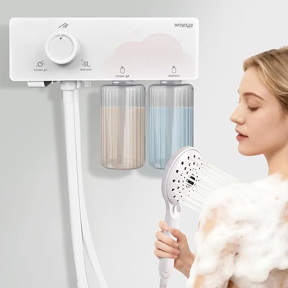 Smart Foaming Machine Auto Foam Shower Head Shower System, Shower Faucet Set, 1-Click Switch Between Shampoo, Body Wash & Water, Automatic Bubble Maker, Ideal for Family & Pet Use