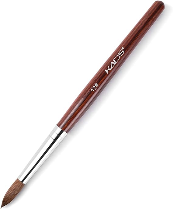 KADS Kolinsky Sable Pen Red Wood Acrylic Brush for Nail Art Nail Art Manicure Tool Acrylic Nail Brushes-12#