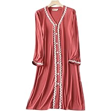 Winter robe Modal Cardigan Nightgown, Plus Size, Loungewear, Bathrobe, Dress, Onesie Pajamas For Women -red-xl