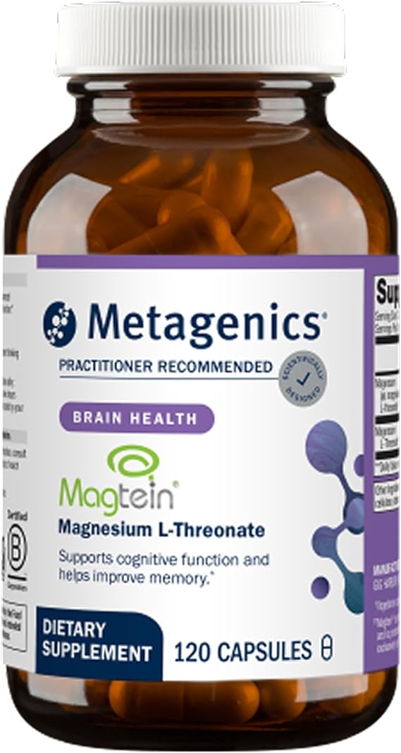 Metagenics Magnesium L-Threonate, 120 Count | Magnesium L-Threonate Supplement, 120 Count, Metagenics Daily Nutritional Formula for Brain Support