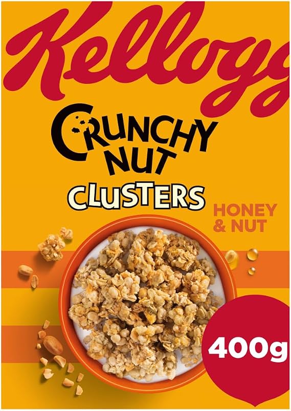 Kellogg's Crunchy Nut Honey And Nut Clusters Breakfast Cereal 400g