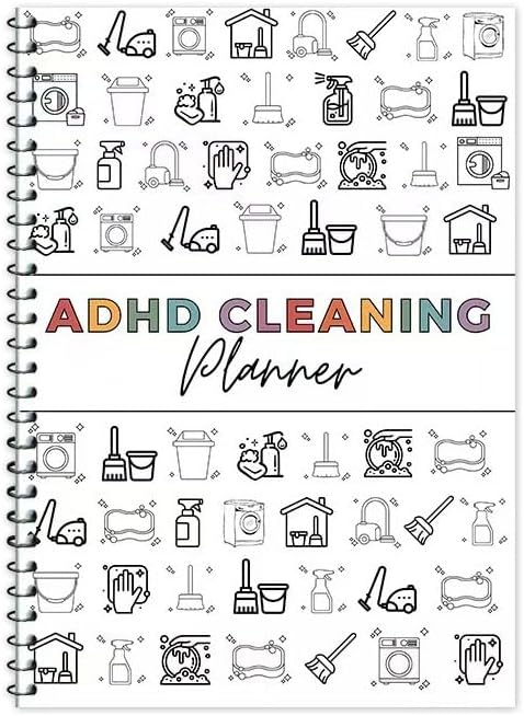 ADHD Cleaning Planner Bundle for Adults, Cleaning Schedule for Adults Daily Weekly Monthly Household Cleaning Schedule Organizer with Task Checklists, Visual Trackers Routines