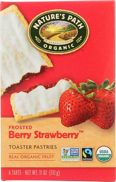 (NOT A CASE) Organic Toaster Pastries Berry Strawberry Frosted