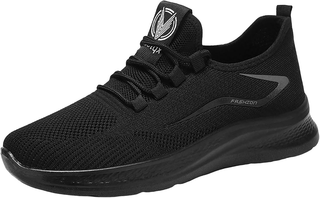 Men's Running Shoes Fashion Sneakers,Fashion Sneakers For Mens Lightweight Breathable Flying Knitting Lace Up Mesh Walking Shoes Workout Casual Sports Shoes