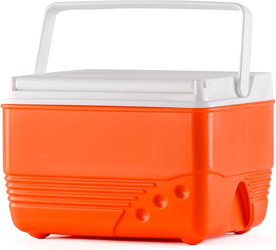 Small Cooler Hard Shell, Ice Chest with Retractable Handle, Small Hard Cooler Box with 34 Day Ice Retention, Car Cooler for Picnic, Beach, Work & Travel
