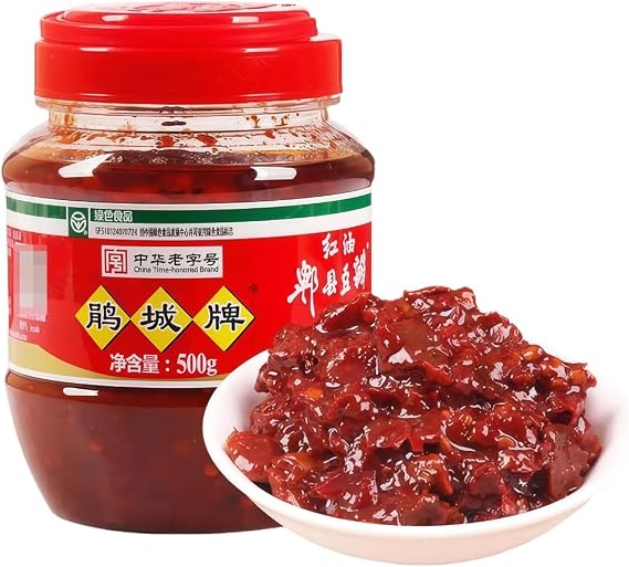 Doubanjiang 500g sticky chili bean sauce - Authentic Sichuan red chili bean paste for cooking and seasoning