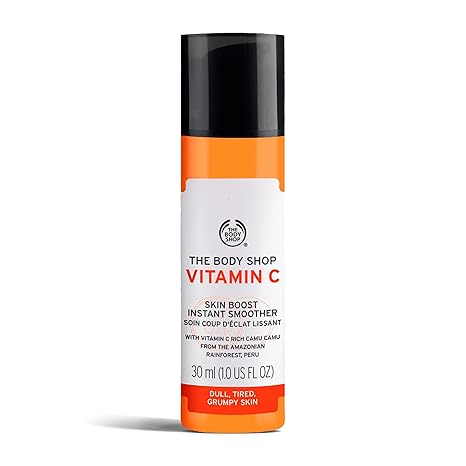 The Body Shop Vitamin C Skin Boost Instant Smoother | Radiance Boosting Face Serum to Improve Dull Skin | Lightweight for All Skin Types, Vegan, 30 ml / 1.0 oz
