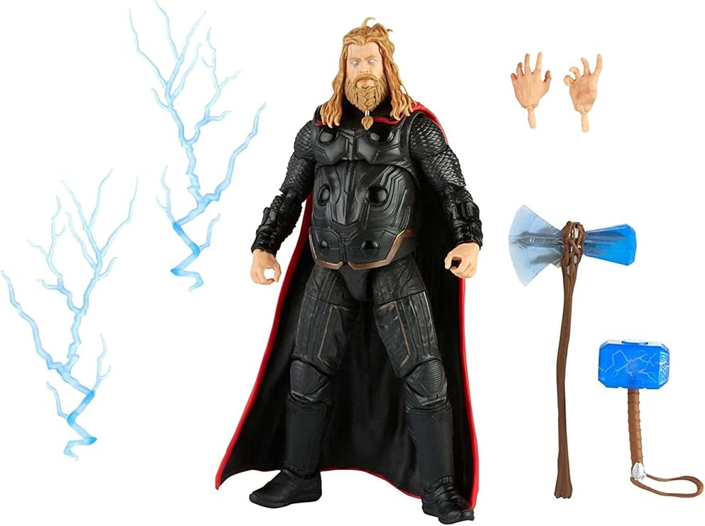 Marvel Hasbro Legends Series 6-inch Scale Action Figure Toy Thor, Infinity Saga character, Premium Design, Figure and 5 Accessories Multicolor, F0188