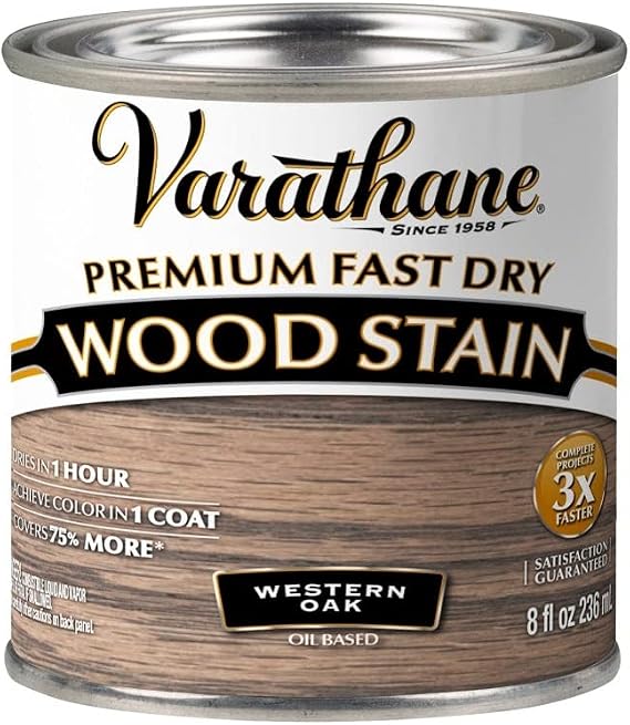 Varathane Premium Fast Dry Western Oak Wood Stain Half Pint