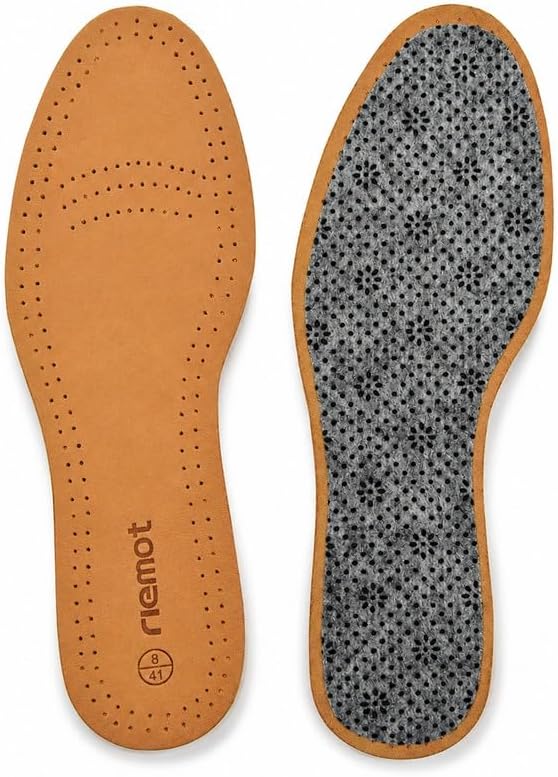 riemot Leather Insoles for Men, 100% Lambskin Upper for Dress Shoes & Boots 44EU, US11