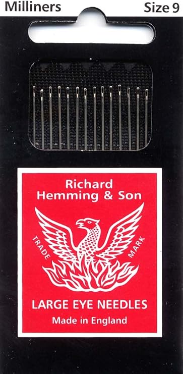 Colonial Needle 16 Count Richard Hemming Milliners/Straw Needles, Size 9