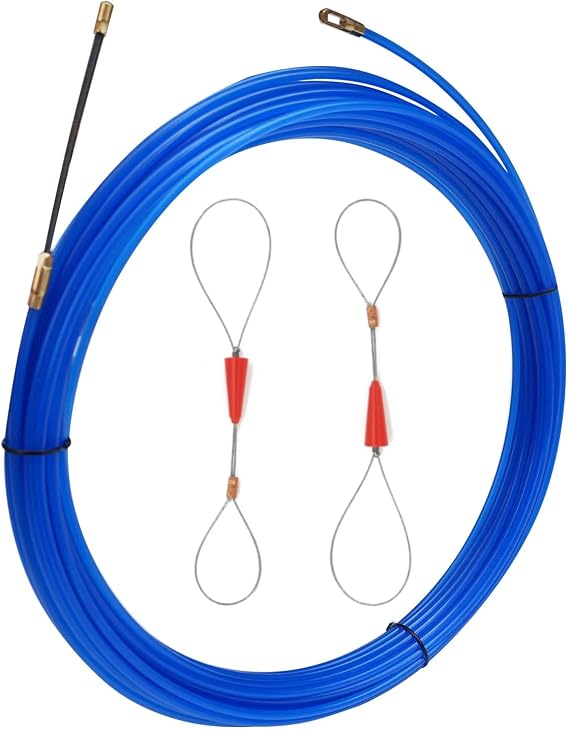 10m 33 Feet Cable Puller Kit Fish Tape Nylon Electrical Cable Puller Wire Guide Device Through Wall Threader Fish Cable Fastener