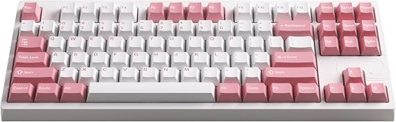 VORTEXKEYBOARD Multix TKL, Spring(Pink), Cherry Profile Double Shot keycap, Hot swappable, programable, Supports Mac and Windows(Cherry MX Blue)