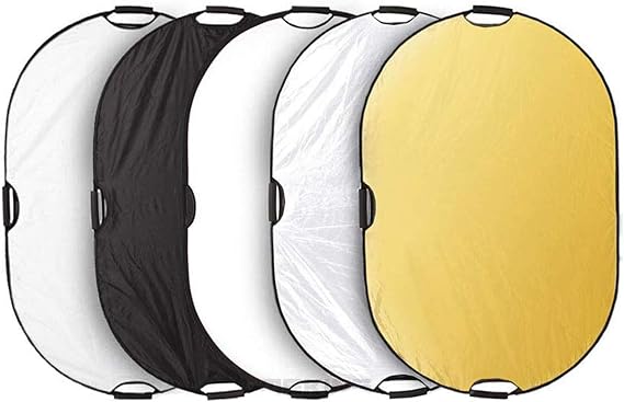 Selens 5-in-1 Oval Reflector with Handle for Photography Photo Studio | Lighting & Outdoor Lighting (59 x 78 Inch)