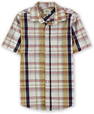 Ecko Unltd. Mens Inject Ss Woven Button Up Shirt, White, X-Small