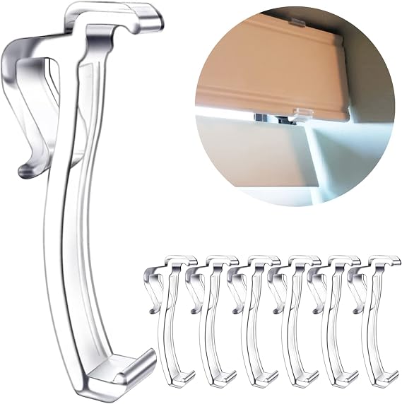 Clear Plastic Hidden Valance Clips for Horizontal Blinds (6 PCS) - 2.5 Inch
