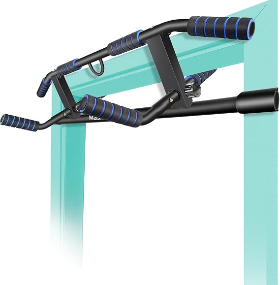 MasiStranth Pull Up Bar for Doorway, Multifunctional Pullup Chin up Bar Home, Doorframe Dip bar Fitness, Body Workout Home Gym System Trainer (USA Patent)