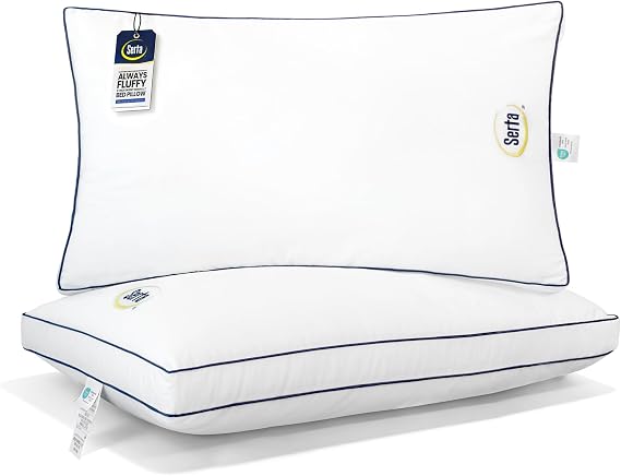 Serta Hotel Collection Bed Pillows King Size Set of 2, 18"x34"