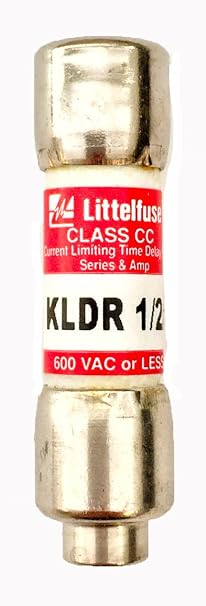 Littelfuse KLDR.500TXP Class CC Fuse, 600V, Time Delay, 0.5 Amp RoHS (Pack of 10)