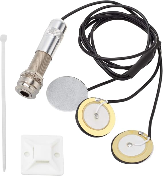 PAGOW Pickups Piezo Transducer, 3 in 1 Microphone Contact Mono Piezo Pickup