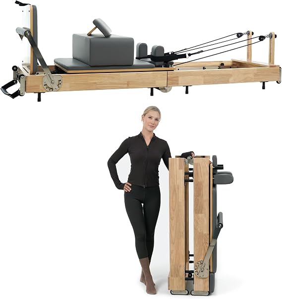 Foldable Classic Pilates Reformer,Pilates Machine for Gym and Home