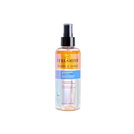 CURLSMITH Shake & Shine Curl Refreshing Spray (6.6 oz) | Curl Refreshing Mist for Use on Dry Hair, Use Between Wash Days, For All Curl Types, Vegan
