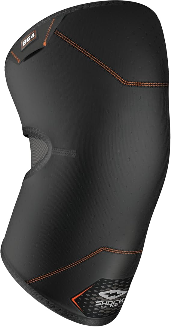 Shock Doctor Knee Brace Compression Sleeve Support (1 Unit). Helps Pain / Healing from Arthritis, Bursitis, Tendonitis, Meniscus Tear, Patella Alignment and more. For Basketball, Football, Running and most Sports. Increases Blood Flow. Knee Wrap for Men and Women, Left or Right Leg.