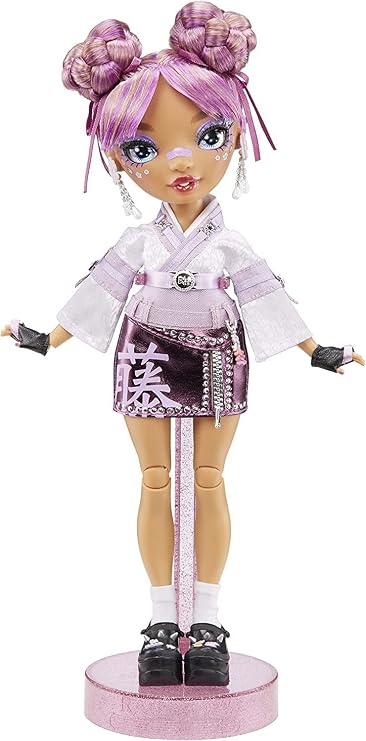 Rainbow High Modepuppe - Lila Yamamoto - Lila Puppe - Inkl. 2 Mix & Match Designer-Outfits und Accessoires - Für Sammler und Kinder von 6-12 Jahren