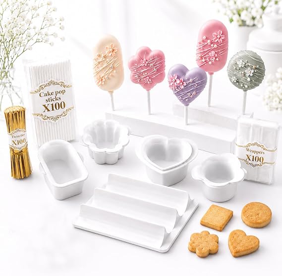 Cake Pop Cutter and Pusher with Tray, High Capacity Baking Mold