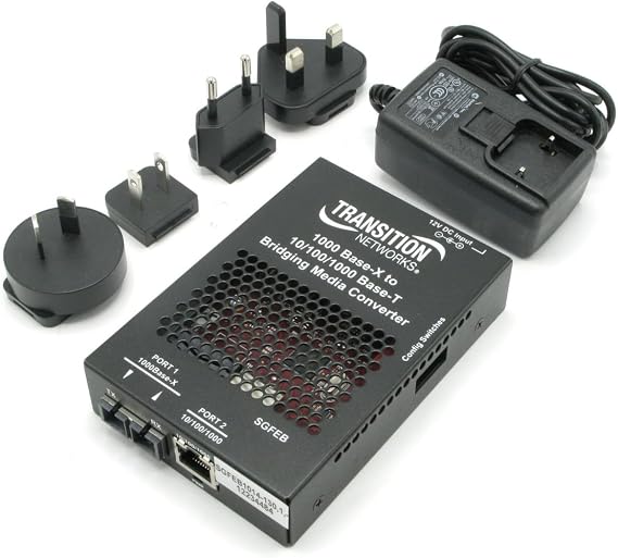 Transition Networks Stand-Alone 10/100/1000 Ethernet Media Converter (SGFEB1014-130-NA)