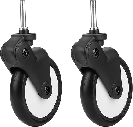 Yoyo Rubber Front Back Wheels Accessories Baby Strollers Rubber Wheels, Replacement Baby Strollers for Yoya Vovo Kids Carriage with Tools (A Pair of Front Wheels)