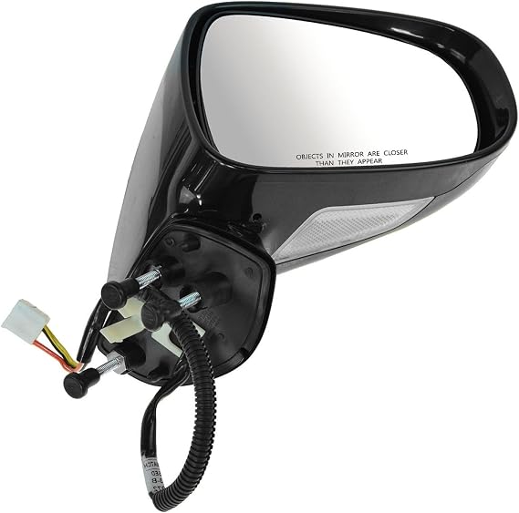 Passenger Side Mirror 3-Pin Assembly Power Heated Puddle Light Foldaway