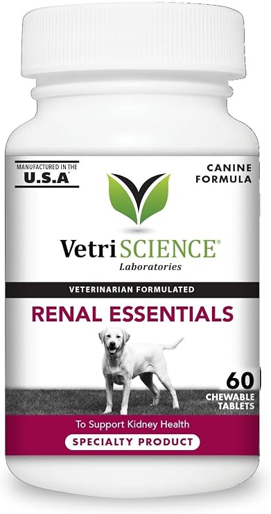 VetriScience Kidney Health Chewable Tablets for Dogs, 60 Count