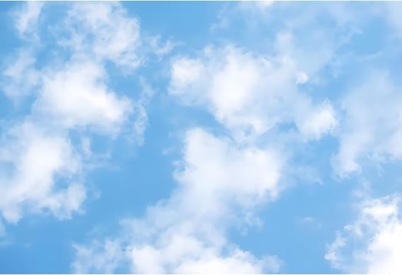7x5ft Realistic Blue Sky White Cloud Backdrop Home Decor Photo Background