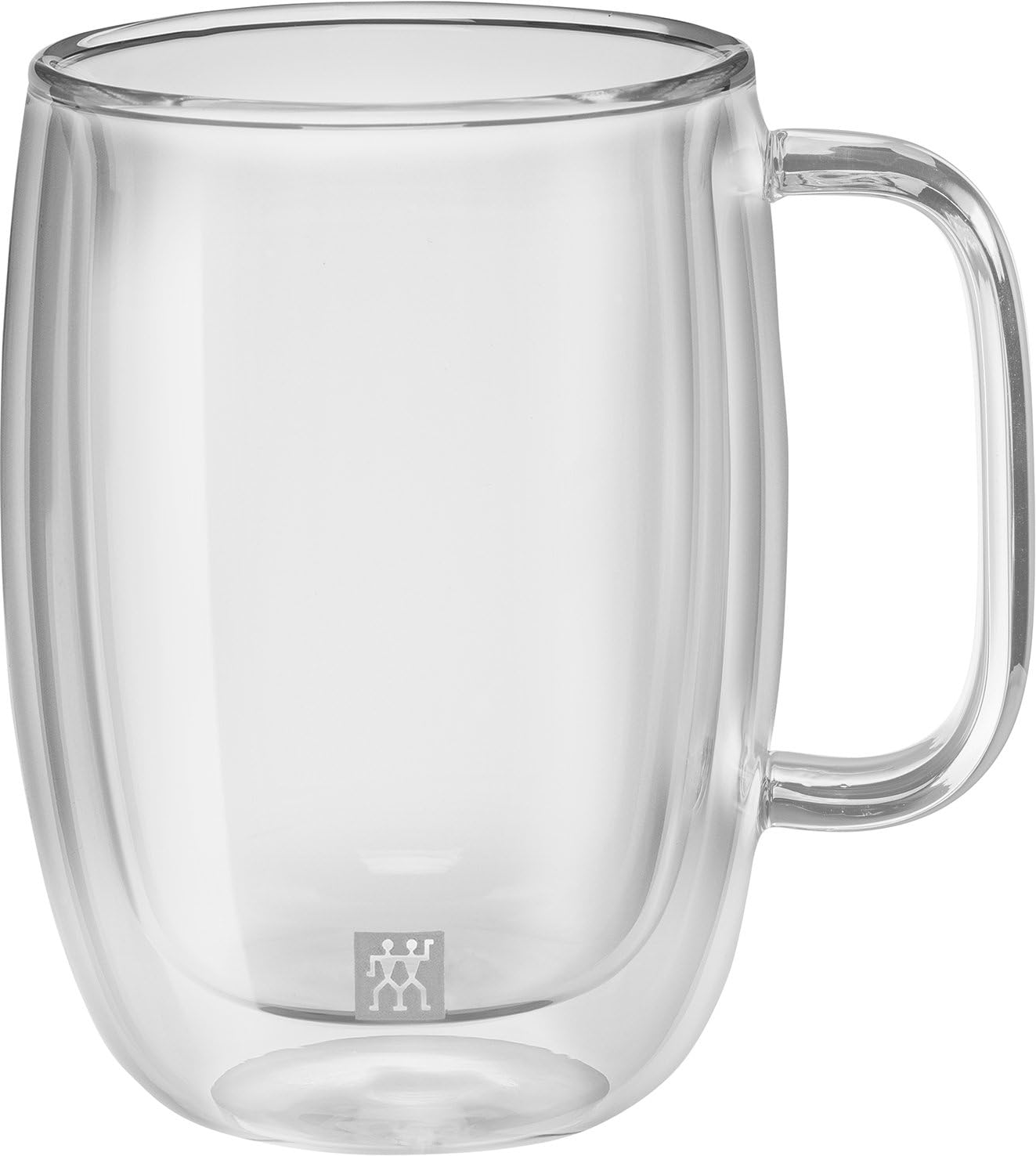 Zwilling Sorrento 2-Piece Latte Macchiato Cup Set with Double Glazed Handles, Transparent, 450 ml