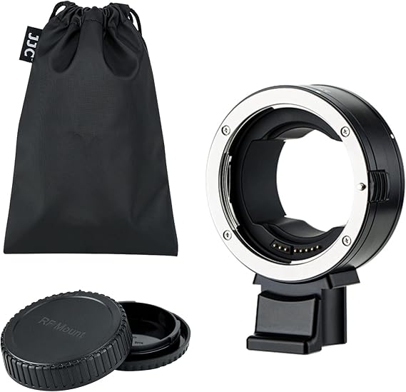 EF-EOS R Auto Focus Lens Mount Adapter for Canon EF EF-S to RF R50 Adapter | EF to RF Mount for R1 R100 R8 R50 V R5 R6 III II V R10 R7 R3 R5C RP w Tripod Foot+RF Lens Rear Cap+EF Mount Camera Body Cap