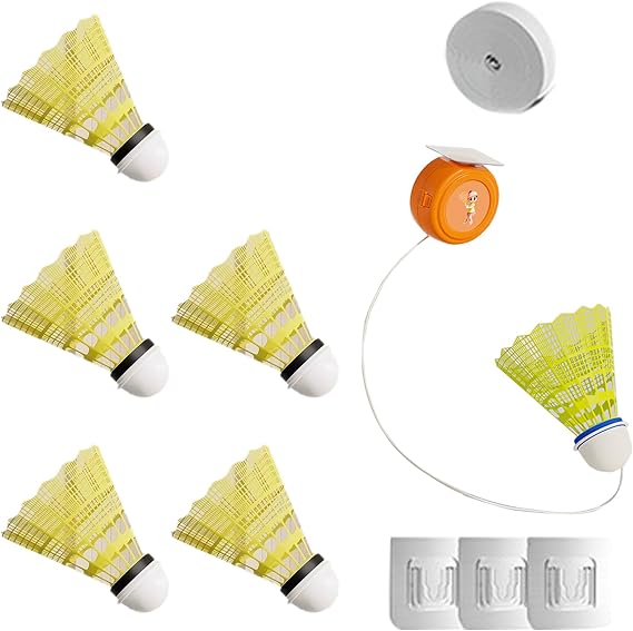 Single Player Badminton Trainer Automatic Rebounds Badminton Trainer Self Practice Trainer for Beginners and Amateurs