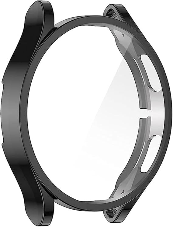 Case for Microsonic Samsung Galaxy Watch 6 Classic 47mm 360 Full Round Soft Silicone Black [Case Compatible with Galaxy Watch 6 Classic 47mm - Black]