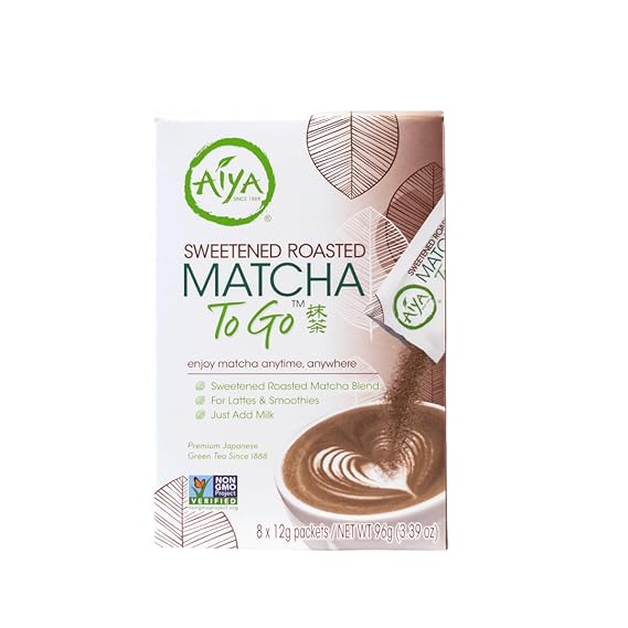 Aiya, Sweetened Roasted Matcha To Go, 8 Count