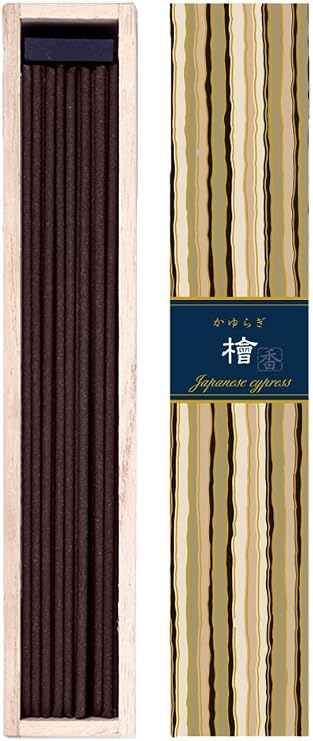 KAYURAGI - Japanese Cypress 40 Sticks w/Incense Holder by Nippon KODO, Japanese Quality Incense